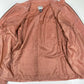 Chicos Suede 100% Leather Jacket Sz 2 (Large) Womens Coral Pink Peach Lined Coat
