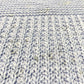 Chicos Knit Sweater Sz 1 (Medium) Light Blue/Silver Metallic 3/4 Sleeve Top