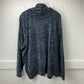 Nicole Miller Drawstring Cowl Neck Sweater Sz 3X Women Dark Gray Marled Soft EUC