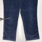 Bill Blass Tapered Corduroy Jeans Sz 12 Womens High Rise Navy Blue Casual Pants