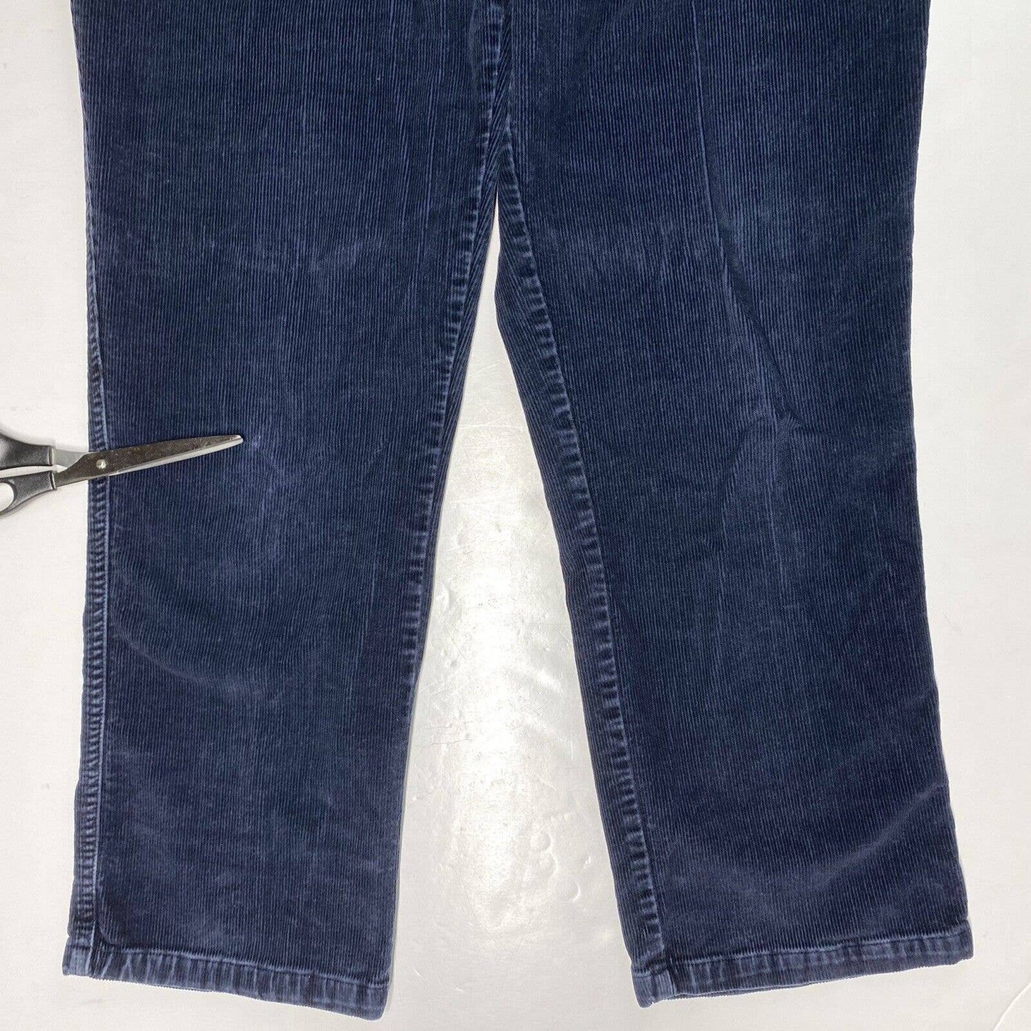Bill Blass Tapered Corduroy Jeans Sz 12 Womens High Rise Navy Blue Casual Pants