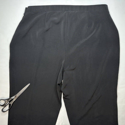 Chicos Collection Ankle Dress Pants 3 (US 16/XL) Black Pull On Zippers *Altered