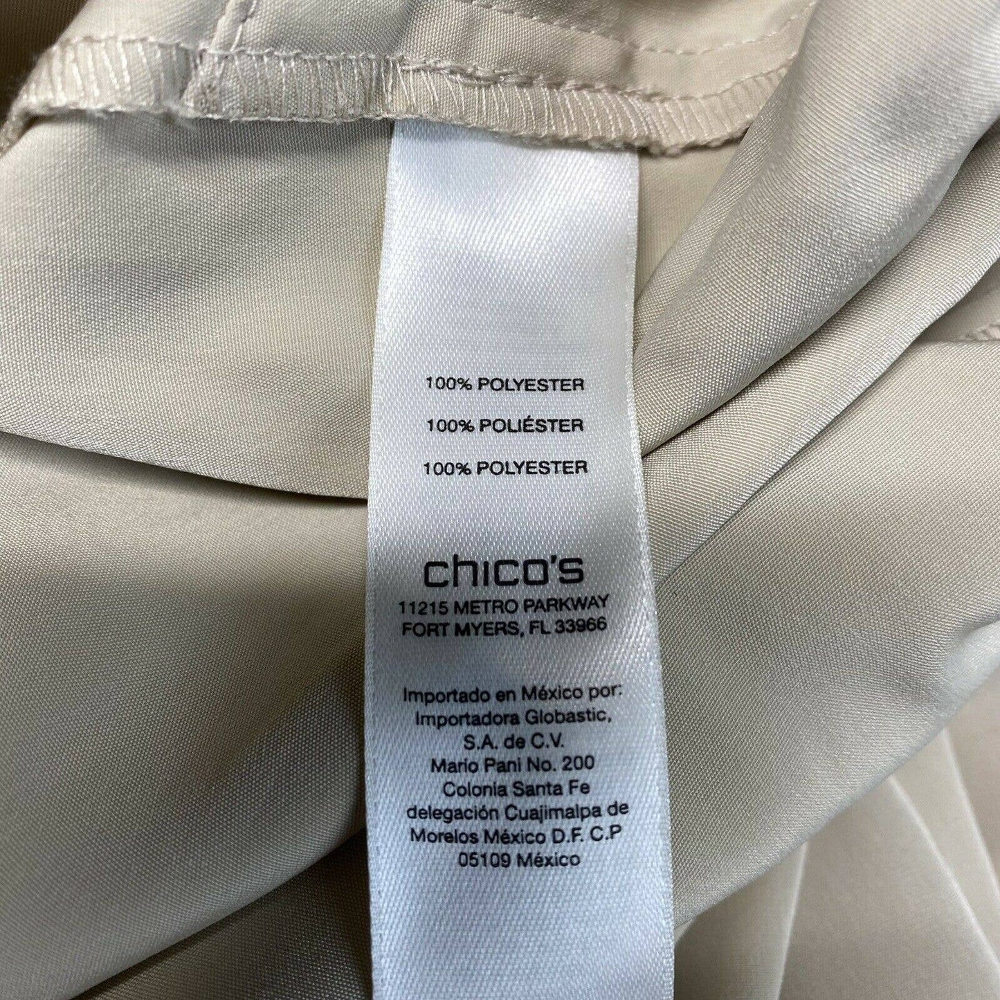 Chicos Ankle Cinch Pull On Pants Sz 2.5 (US 14) Beige Elastic Waist Casual EUC