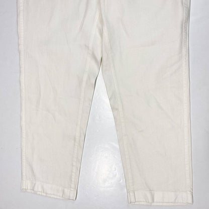 J Crew Seaside Crop Pants Sz 12 Hi-Rise Lyocell Off White Casual Ankle Crop NWT
