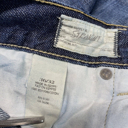 Denim & Supply Ralph Lauren Straight Leg Jeans Mens 36 100% Cotton Dark Wash