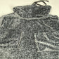 Nicole Miller Drawstring Cowl Neck Sweater Sz 3X Women Dark Gray Marled Soft EUC