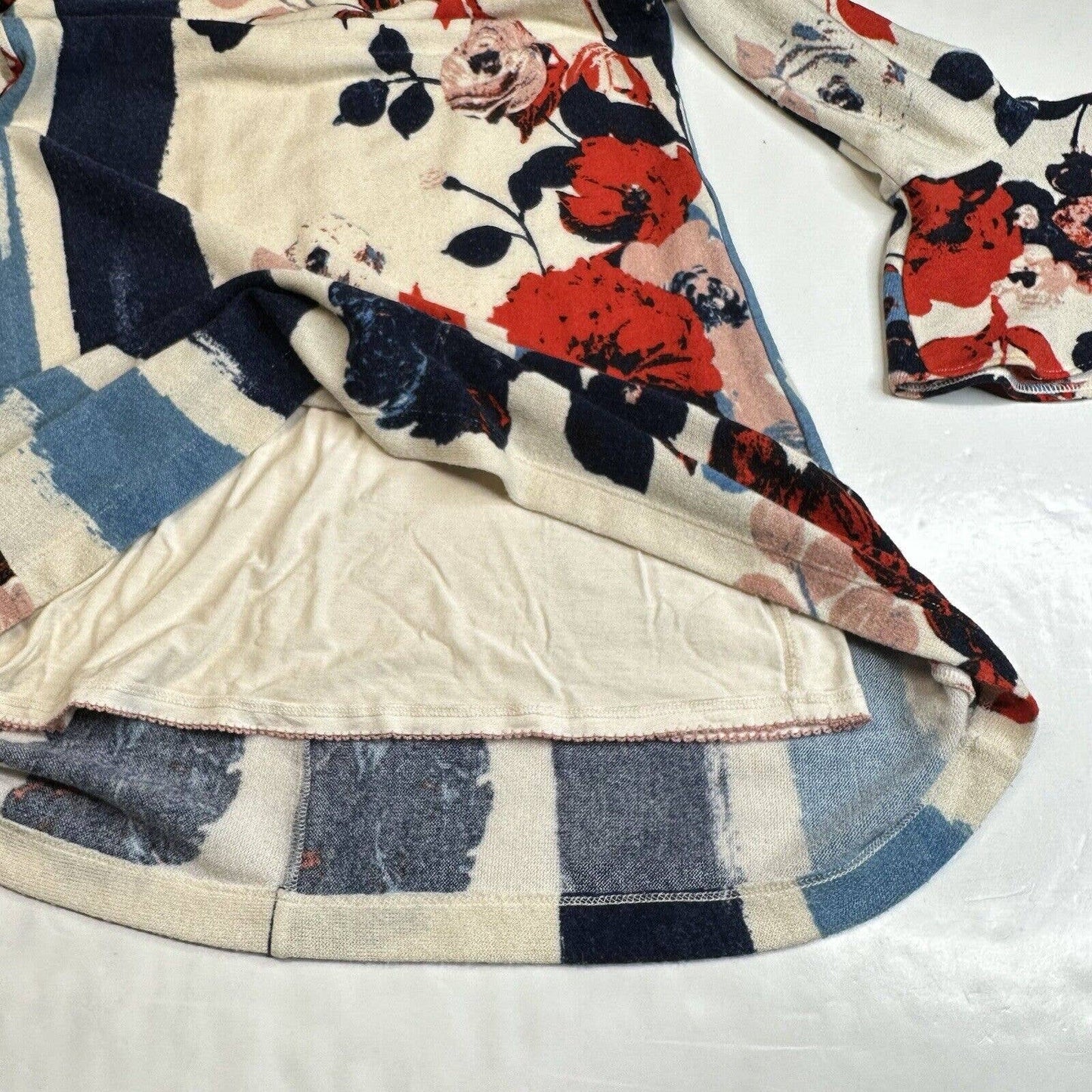 Maeve Anthousia Knit Floral Swing Dress Small Anthropologie Sweater Dress *Spot