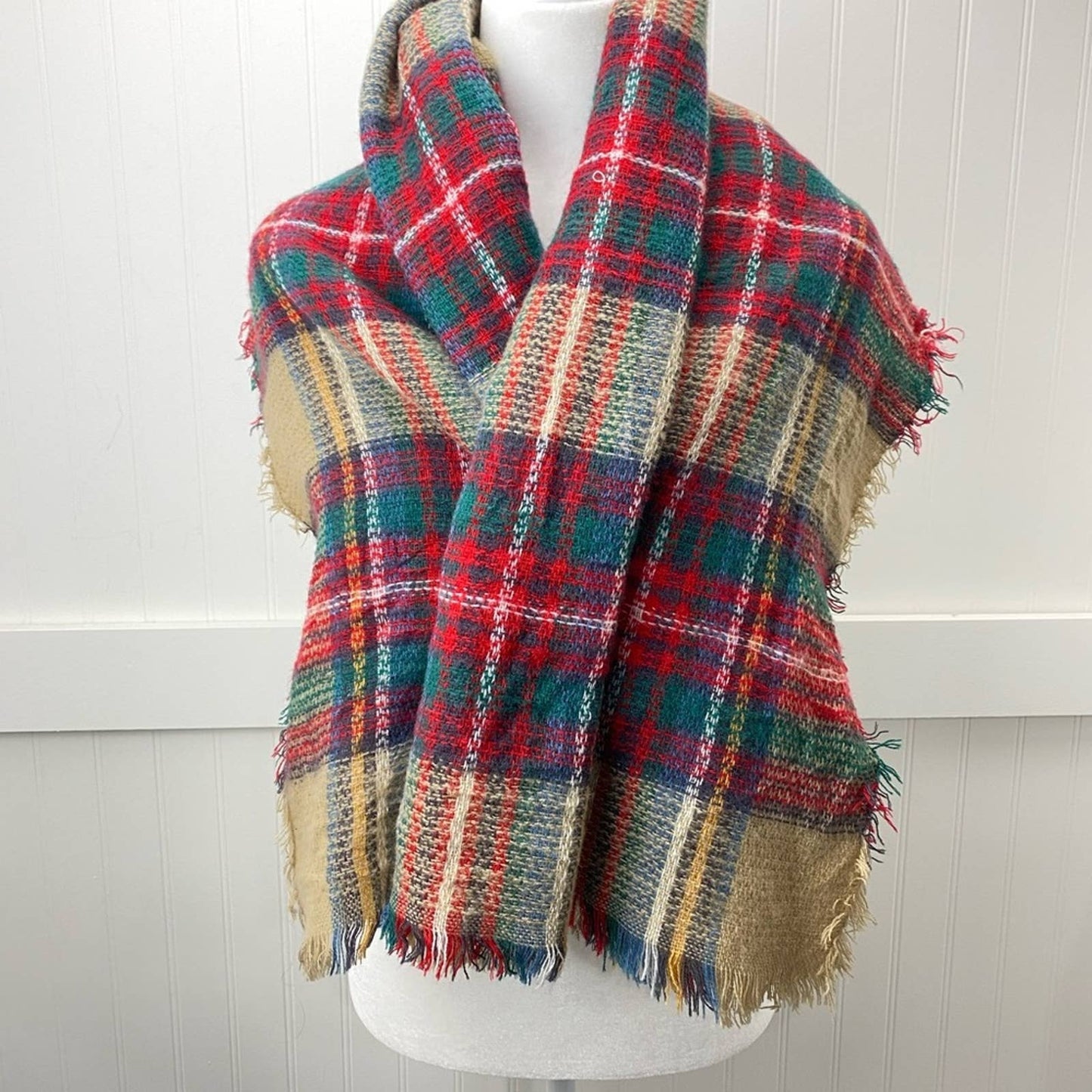 Plaid Blanket Scarf