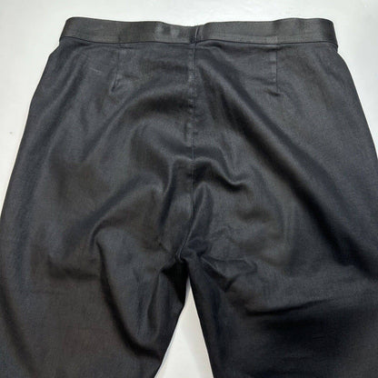 Eileen Fisher Black Coated Stretch Denim Skinny Pants Womens XS Pull On Legging