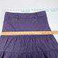 H&M L.O.G.G. Corduroy Ruffle Skirt Sz 8 Womens Purple Short 100% Cotton Side Zip