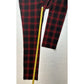 J.Jill Slim Leg Pants 4 Red/Black Plaid High Rise Stretchy Trouser Academia NEW