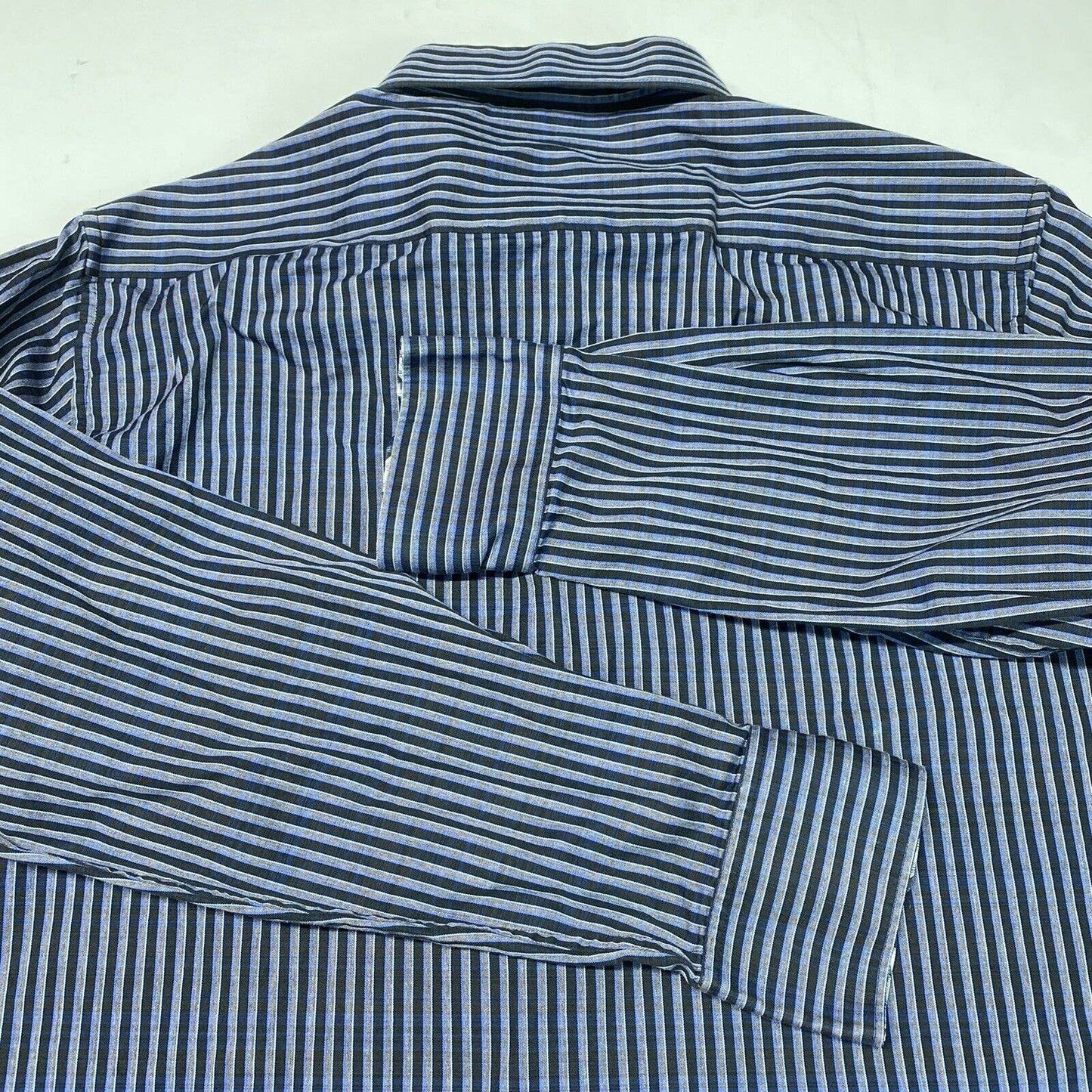 Robert Graham Classic Fit Button Up Shirt Mens XL Blue/Black Striped Long Sleeve