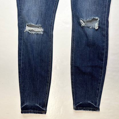 Silver Avery Skinny Jeans Sz 29 Curvy High Rise Stretch Denim Blue Distressed