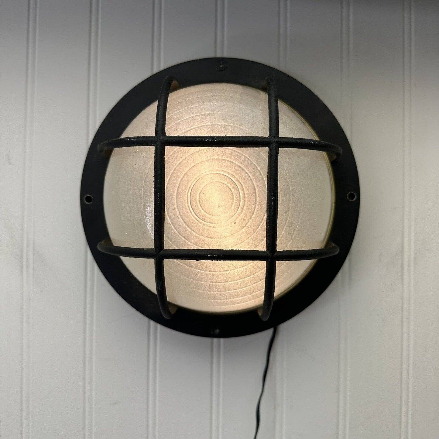 Minispotlight.com 12v 8” Round Caged Light Warm White Haunted House Escape Room