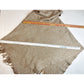 Chicos Cowl Neck Poncho OS Beige/Tan Metallic Striped Knit Sweater Fringe NEW