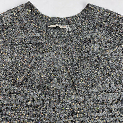 Soft Surroundings Tunic Sweater Sz 1X Gray With Sequins Holiday Top Plus Size