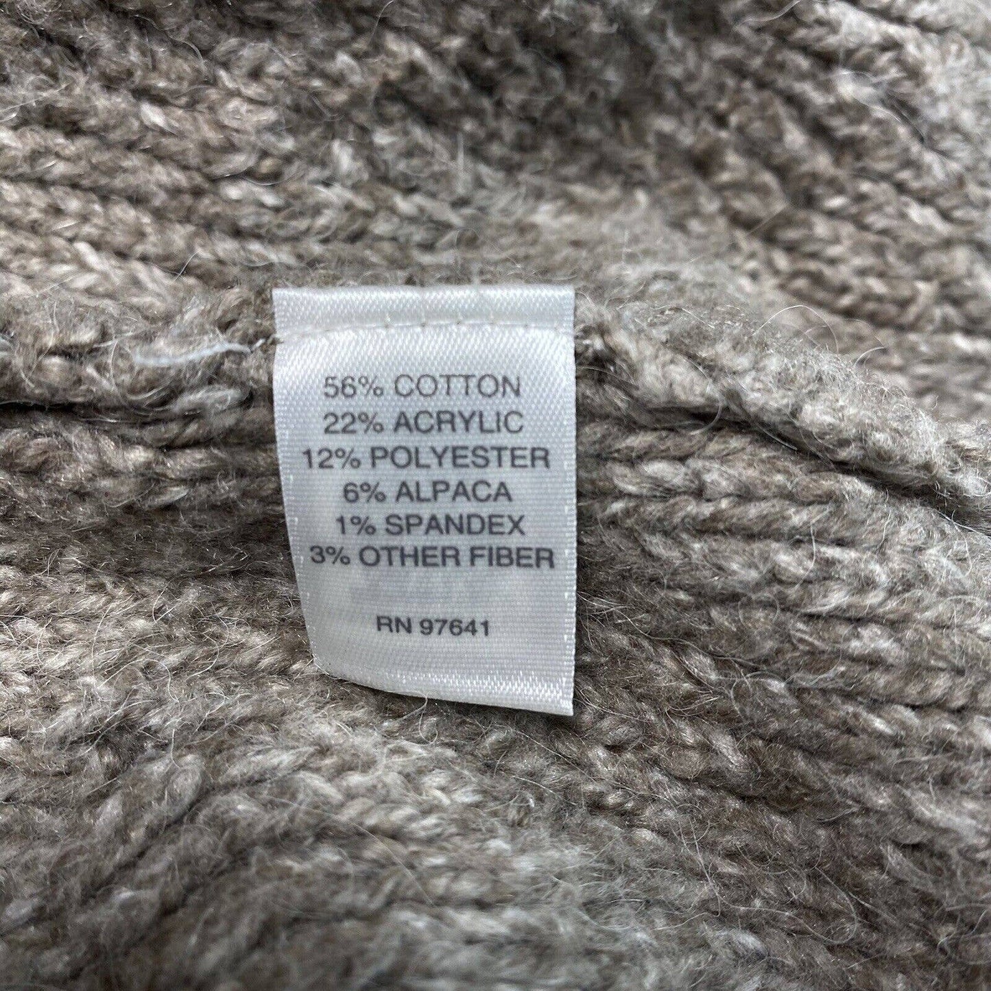 J. Jill Knit Cardigan Sz Medium Taupe/Brown Neutral Open Front Long Sweater EUC