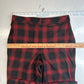 J.Jill Slim Leg Pants 4 Red/Black Plaid High Rise Stretchy Trouser Academia NEW
