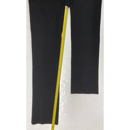 Betabrand Dress Pant Yoga Pants Sz Medium Black Pull On Stretch Straight Leg EUC