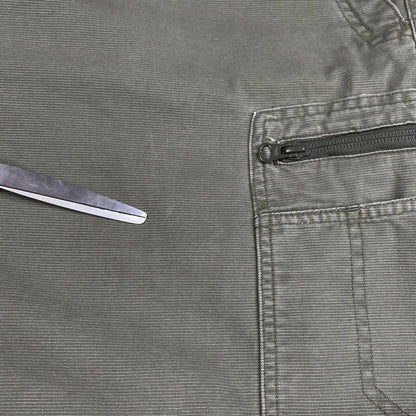 Columbia Cargo Shorts Sz 40 Mens Olive Green Denim 100%Cotton 22”Long