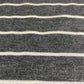 Green Envelope Striped 3/4 Bell Sleeve Top 1X Gray/White Stretch Jersey Knit EUC