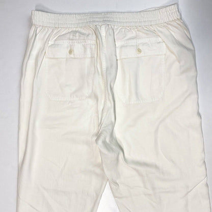 J Crew Seaside Crop Pants Sz 12 Hi-Rise Lyocell Off White Casual Ankle Crop NWT