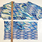 Chicos 3/4 Sleeve Top Sz 3 (XLarge) Multicolor Tribal Pattern Silky Stretch EUC