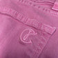 CJ Cookie Johnson Mercy Crop Sz 25 Pink Midrise Stretch Denim Jean Capri USA