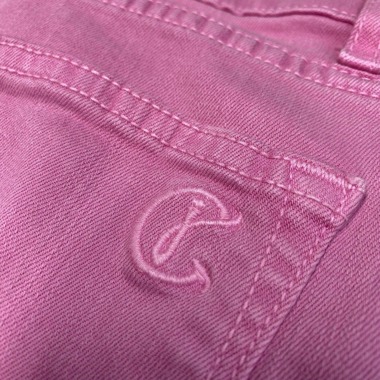 CJ Cookie Johnson Mercy Crop Sz 25 Pink Midrise Stretch Denim Jean Capri USA