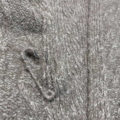 J. Jill Knit Cardigan Sz Medium Taupe/Brown Neutral Open Front Long Sweater EUC