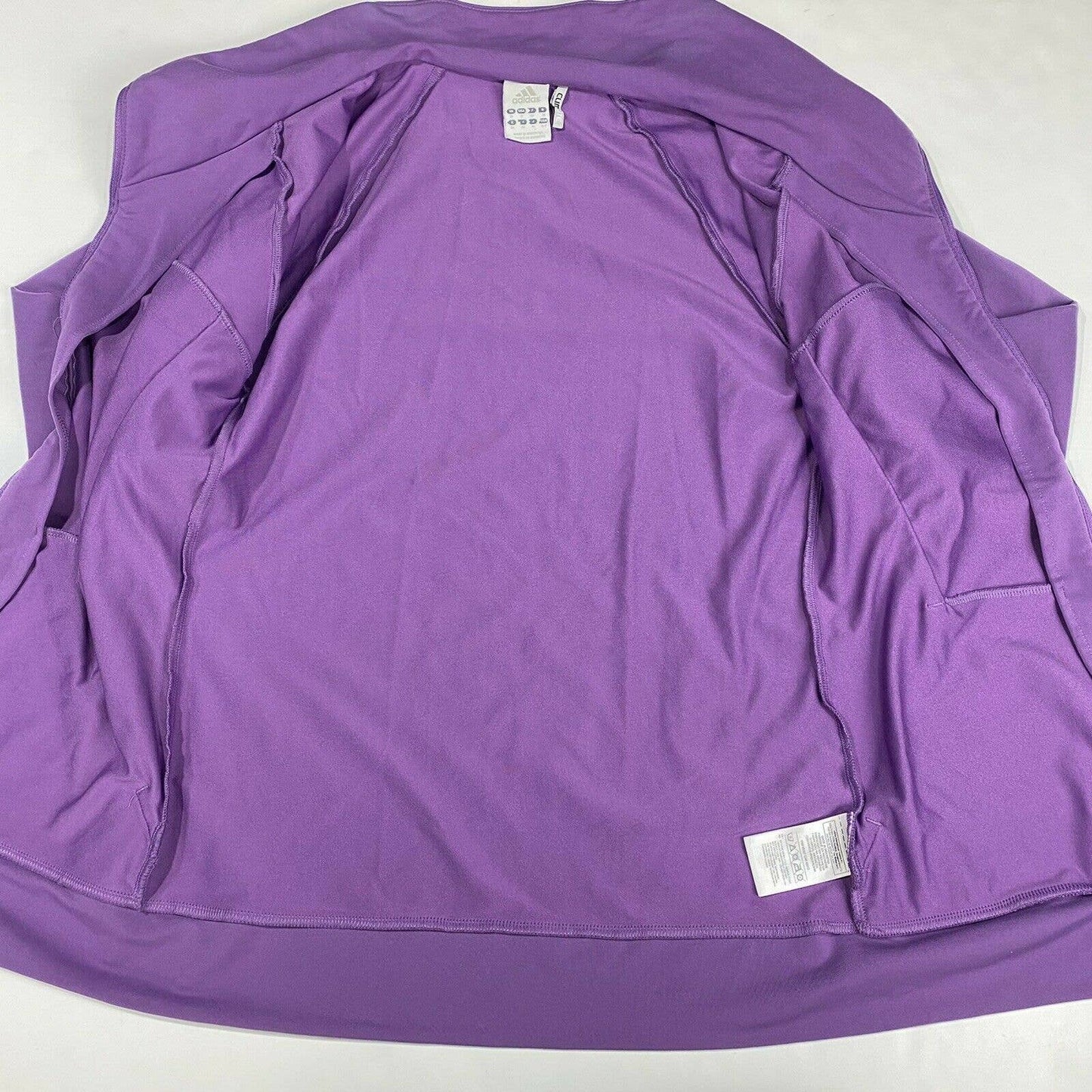 Adidas Climalite Jacket Womens Small Purple Full Zip Long Sleeve Sweatshirt EUC