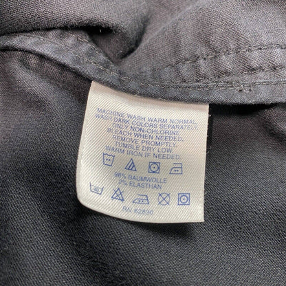 Lands End Corduroy Jacket 14 Womens Black Button Up Shacket Long Sleeve Pockets