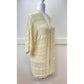 Anthropologie Open Knit Cardigan One Size Beige Open Front Short Sleeve Sweater