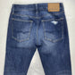 American Eagle Slim Straight Sz 29 Mens Extreme Flex 4 Denim Jeans Holes EUC