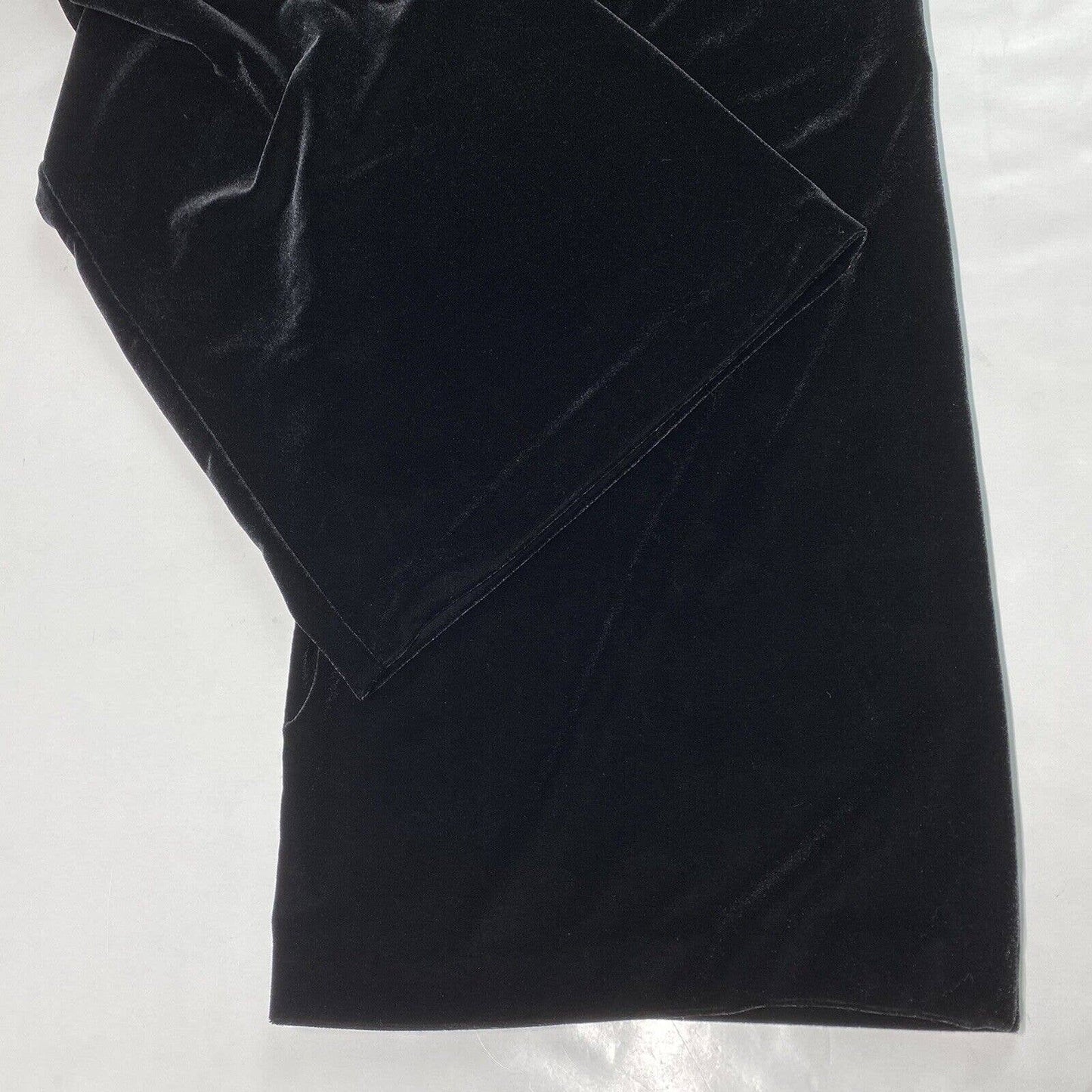 Vintage Cachet Velvet Wide Leg Pants Sz 16 Black Pull On Casual Made In USA