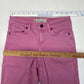 CJ Cookie Johnson Mercy Crop Sz 25 Pink Midrise Stretch Denim Jean Capri USA