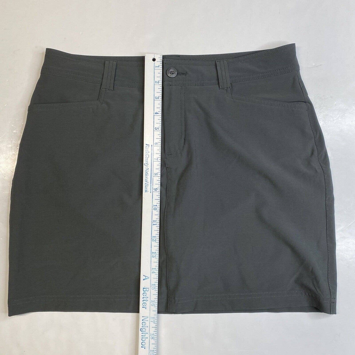 Eddie Bauer Active Skort Womens 8 Golf Tennis Gray Pockets Skirt/Shorts EUC