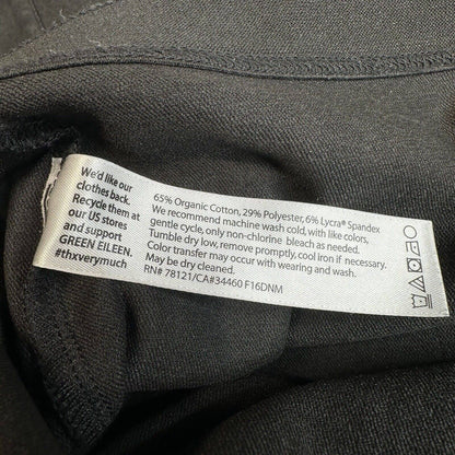 Eileen Fisher Black Coated Stretch Denim Skinny Pants Womens XS Pull On Legging