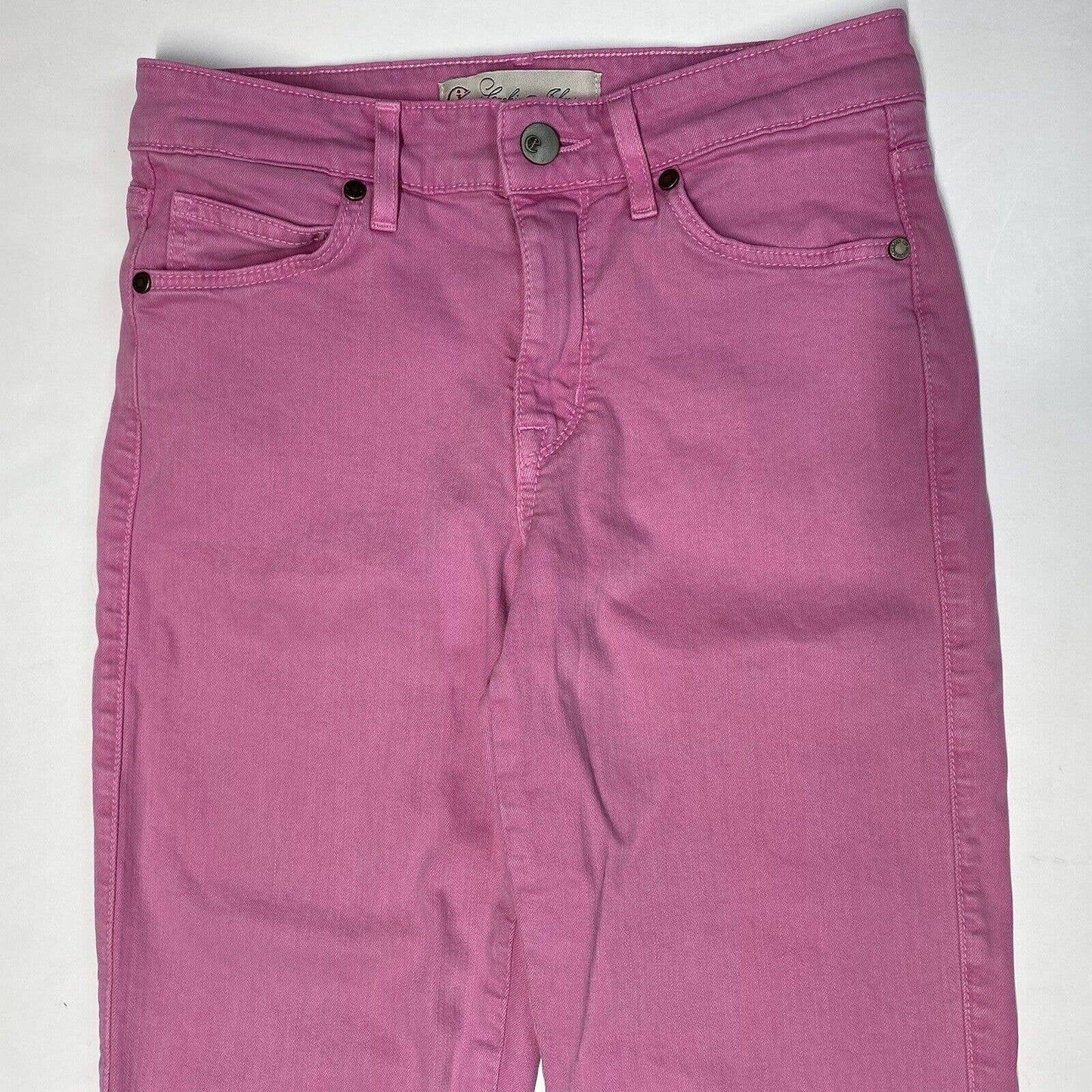 CJ Cookie Johnson Mercy Crop Sz 25 Pink Midrise Stretch Denim Jean Capri USA