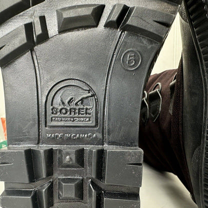 Vintage SOREL Kaufman Canada Snowcap Boots Womens 5 Frost Plum Purple (Bordeaux)