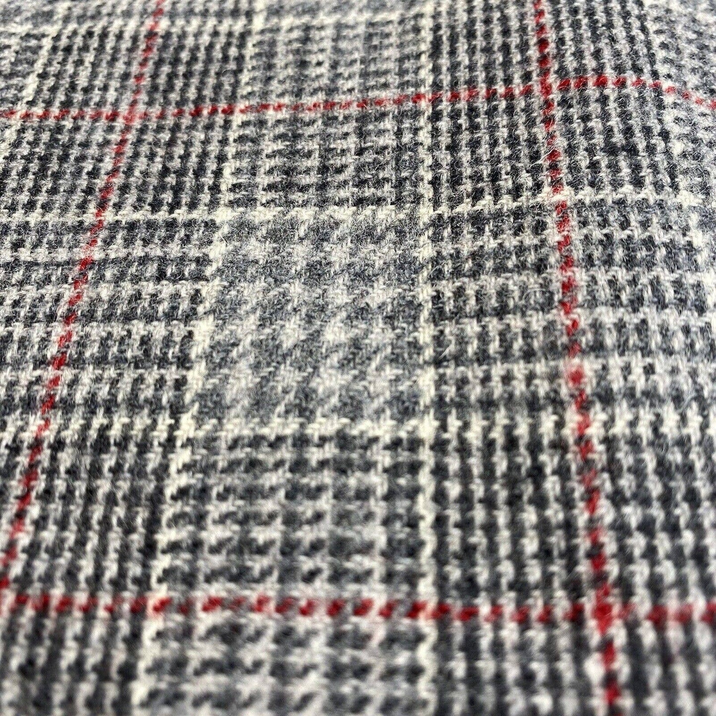 Vintage Pendleton Wool Midi Skirt 16 Gray Glen Plaid Houndstooth See Measurement