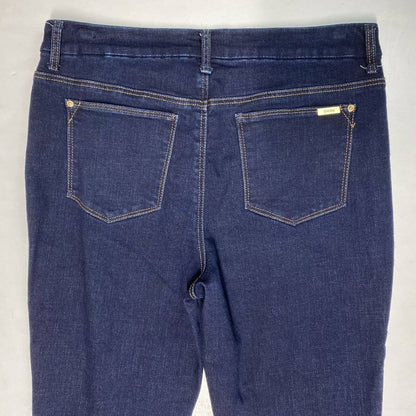 Chicos So Slimming Girlfriend Ankle Sz 0.5 (US 6) Stretch Denim Blue Crop Jeans