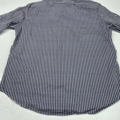 Robert Graham Classic Fit Button Up Shirt Mens XL Blue/Black Striped Long Sleeve