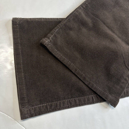 Calvin Klein Corduroy Jeans Womens 16 Dark Brown Straight/Wide Leg Preppy NEW