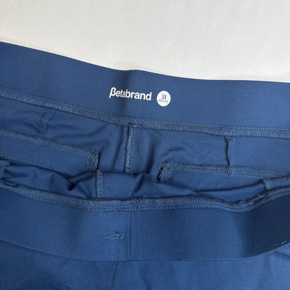 Betabrand Cosmo Lite Dress Pant Yoga Pants 3X Petite Blue Pull On Ponte Crop