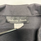 Johnny Suede Button Up Shirt Mens L Black Embroidered Motorcycle Biker USA EUC