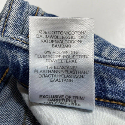 Silver Mom Jean Sz 36 Womens Hi-Rise Denim Jeans Plus Size Distressed Button Fly