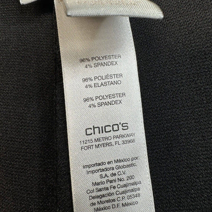 Chicos Collection Ankle Dress Pants 3 (US 16/XL) Black Pull On Zippers *Altered