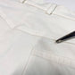 St John Sport Off White Straight Leg Pants Sz 10 High Rise Stretch USA *Flaw