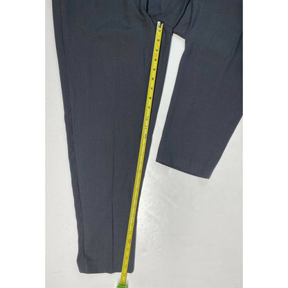 Eileen Fisher Tencel Tapered Leg Pants Sz Medium Dark Gray Textured Elastic EUC